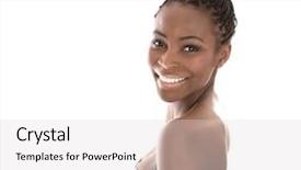  Presentation with black woman - Cool new theme with rasta - portrait young african american woman backdrop and a light gray colored foreground