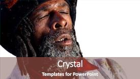  Presentation with rasta - Cool new PPT theme with rasta - powerful portrait of a black backdrop and a tawny brown colored foreground