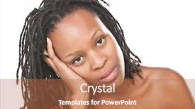  Presentation with rasta colours - PPT theme featuring rasta colours - african woman with dreadlocks isolated background and a coral colored foreground