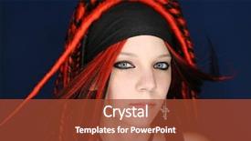  Presentation with girl in red dress - Cool new theme with rasta colours - girl with red dreadlocks backdrop and a tawny brown colored foreground