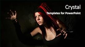  Presentation with wall - Beautiful theme featuring rasta colours - red hair girl with dreadlocks backdrop and a  colored foreground