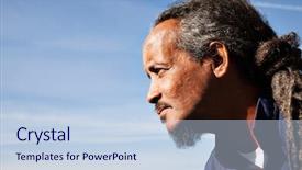  Presentation with rasta - Cool new slides with rasta man black portrait sky backdrop and a sky blue colored foreground