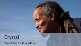  Presentation with black man - PPT layouts enhanced with rasta man black portrait sky background and a light blue colored foreground