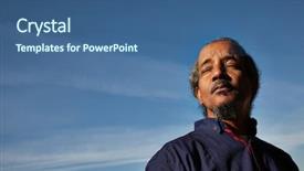  Presentation with black man - Beautiful PPT layouts featuring rasta man black portrait sky backdrop and a ocean colored foreground