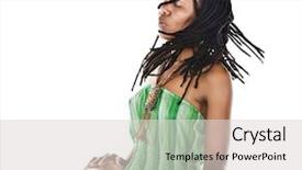 Presentation with rasta - Audience pleasing PPT theme consisting of rasta woman dancing reggae backdrop and a light gray colored foreground