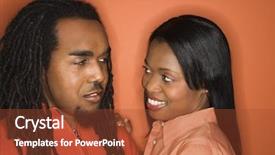  Presentation with african american black couple - Beautiful PPT layouts featuring rastafari - african-american mid-adult couple wearing orange backdrop and a tawny brown colored foreground