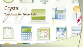  Presentation with phytotherapie set healing herbs dried - Beautiful presentation theme featuring raster version of office icon backdrop and a cream colored foreground