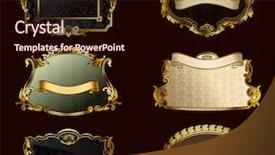  Presentation with gold border - Beautiful presentation theme featuring raster vintage set gold frames backdrop and a wine colored foreground