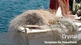  Presentation with fishing nets - Presentation enhanced with fishing nets background and a gray colored foreground