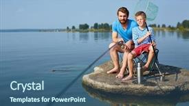  Presentation with fishing gear - Cool new presentation with rasuah - portrait of handsome bearded father backdrop and a  colored foreground