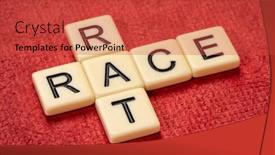  Presentation with rat - Slide deck enhanced with rat-race-crossword-in-ivory background and a red colored foreground