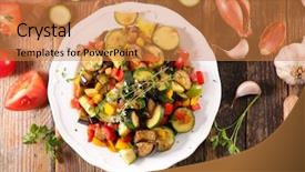  Presentation with ratatouille - Cool new slides with ratatouille grilled vegetable and thyme backdrop and a  colored foreground