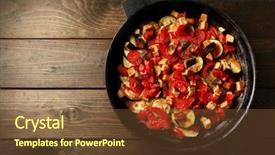  Presentation with ratatouille - Presentation design with  background and a  colored foreground