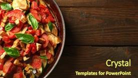  Presentation with ratatouille - Amazing presentation theme having tasty vegetarian ratatouille made backdrop and a wine colored foreground