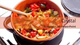  Presentation with ratatouille - Amazing slides having ratatouille on bowl backdrop and a  colored foreground