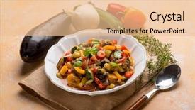 Presentation with ratatouille - Amazing presentation theme having ratatouille traditional french recipe backdrop and a  colored foreground
