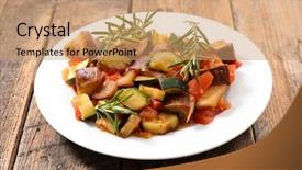  Presentation with ratatouille - Amazing theme having ratatouille with tomato and zucchini backdrop and a  colored foreground