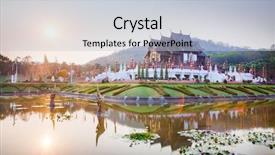  Presentation with chiang mai - PPT theme featuring ratchaphruek park chiang mai thailand background and a lemonade colored foreground