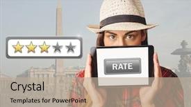  Presentation with destination - Cool new PPT theme with  backdrop and a  colored foreground