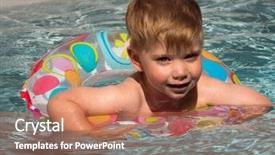  Presentation with floating - Cool new presentation theme with rate weathering - child with floating ring cools backdrop and a  colored foreground