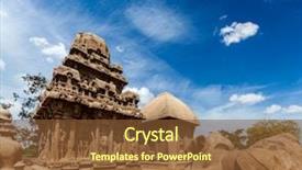  Presentation with hindu - Slides having rathas - ancient hindu monolithic india background and a tawny brown colored foreground