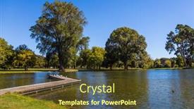  Presentation with tourism - Audience pleasing presentation design consisting of rather-river-flows-through backdrop and a tawny brown colored foreground