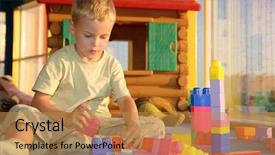  Presentation with christening for boy - Presentation with rating kids - boy in playroom background and a  colored foreground