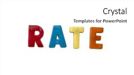  Presentation with letter - Slide set enhanced with rating kids - letter magnets rate isolated background and a  colored foreground