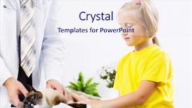  Presentation with cat - Colorful theme enhanced with rating kids - siamese cat lying on table backdrop and a sky blue colored foreground