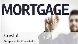  Presentation with business - Presentation theme enhanced with ratings agencies - business man pointing to transparent background and a white colored foreground