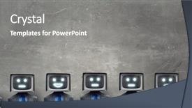  Presentation with head - Theme enhanced with ratings television - man with tv instead background and a  colored foreground