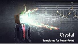  Presentation with television media - Theme enhanced with ratings television - man with tv instead background and a dark gray colored foreground