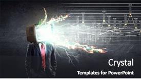  Presentation with television media - Cool new slides with ratings television - man with tv instead backdrop and a  colored foreground