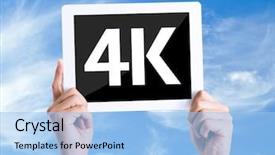  Presentation with television - PPT theme enhanced with ratings television - tablet pc with text 4k background and a light blue colored foreground