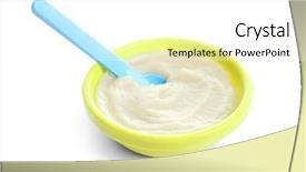  Presentation with baby food - Cool new presentation with ration - bowl with baby food backdrop and a white colored foreground