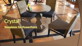  Presentation with rattan furniture - Presentation with rattan furniture - coffee bar background and a tawny brown colored foreground