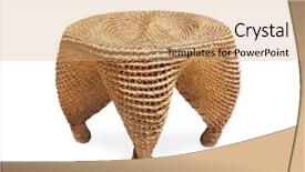  Presentation with rattan furniture - Theme with rattan furniture - wicker chair background and a coral colored foreground