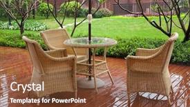  Presentation with rattan furniture - Presentation with rattan furniture - wicker patio chairs and table background and a tawny brown colored foreground