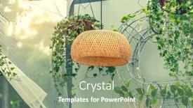  Presentation with hang - Slide set consisting of rattan-lamp-hang-in-garden background and a seafoam green colored foreground