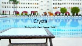  Presentation with billards pool table ready - Beautiful slide deck featuring rattan table near swimming pool backdrop and a arctic colored foreground