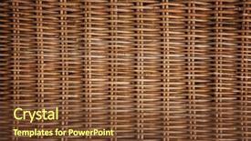  Presentation with rattan furniture - Beautiful PPT theme featuring rattan texture as background backdrop and a tawny brown colored foreground