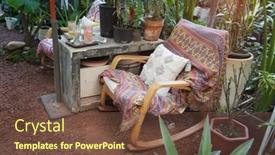  Presentation with decor - Slides consisting of rattan-vintage-armchair-with-cozy background and a tawny brown colored foreground