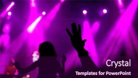  Presentation with worship concert - Slide deck featuring raised at a live music background and a violet colored foreground