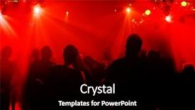  Presentation with disco - PPT layouts with rave - dancing people in a disco background and a black colored foreground