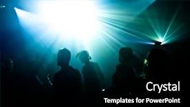  Presentation with disco - Cool new theme with techno dance - dancing people in a disco backdrop and a black colored foreground