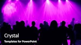  Presentation with disco - Cool new slides with rave - dancing people in a disco backdrop and a black colored foreground