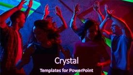  Presentation with disco in night club - Amazing presentation design having rave - disco in club backdrop and a wine colored foreground
