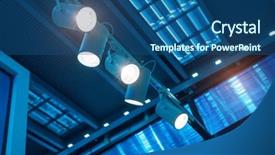  Presentation with psychology multiple personality - PPT layouts having theatrical - multiple spotlights on theatre background and a ocean colored foreground