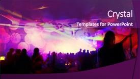  Presentation with concert - Amazing presentation theme having neon party - music concert backdrop and a violet colored foreground