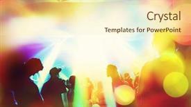  Presentation with rock band - Beautiful slide set featuring rock band teens - music concert backdrop and a cream colored foreground